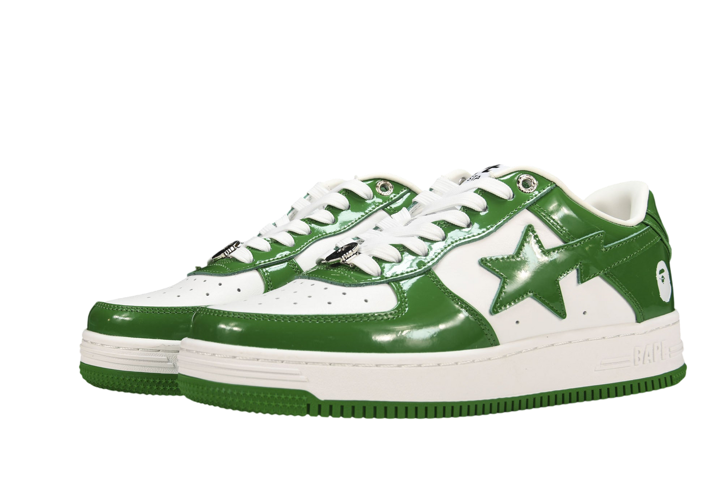 A Bathing Ape Bape Sta Low Green Classic Streetwear Sneakers Comfortable Stylish Footwear