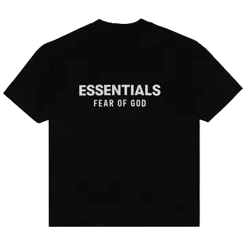Fear of God Essentials Classic Fit Jet Black T-Shirt: Soft Cotton Comfort