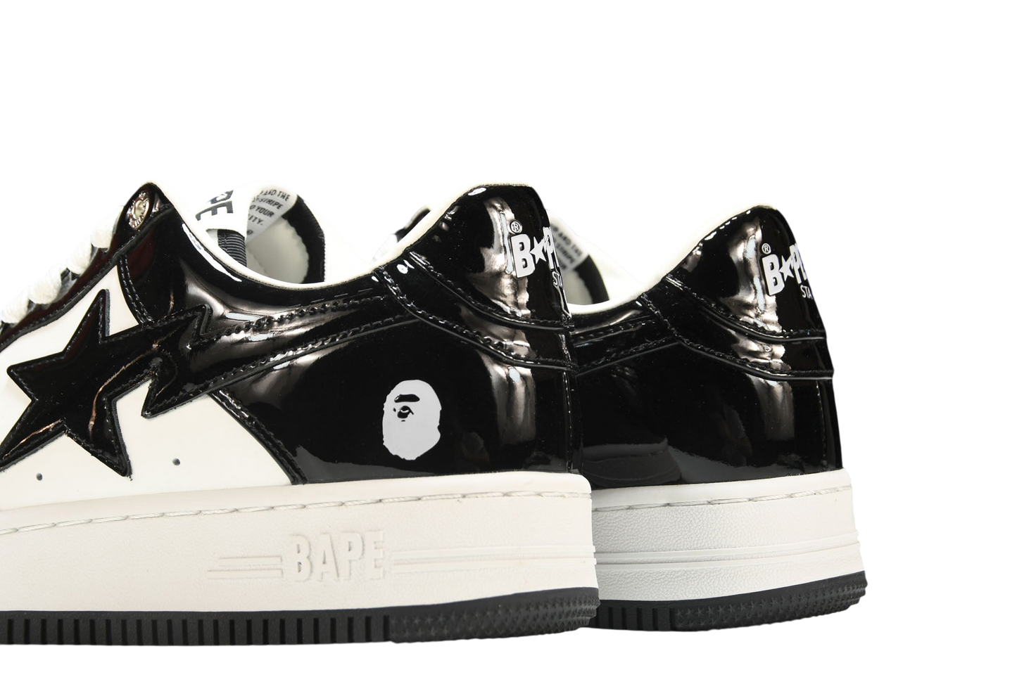 A Bathing Ape Bape Sta Low Black/White Classic Casual Sneaker Shoes