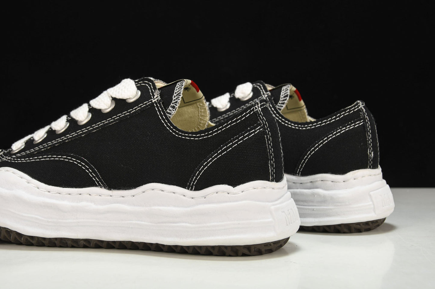 Maison Mihara Yasuhiro Peterson OG Sole Black White Canvas Sneakers