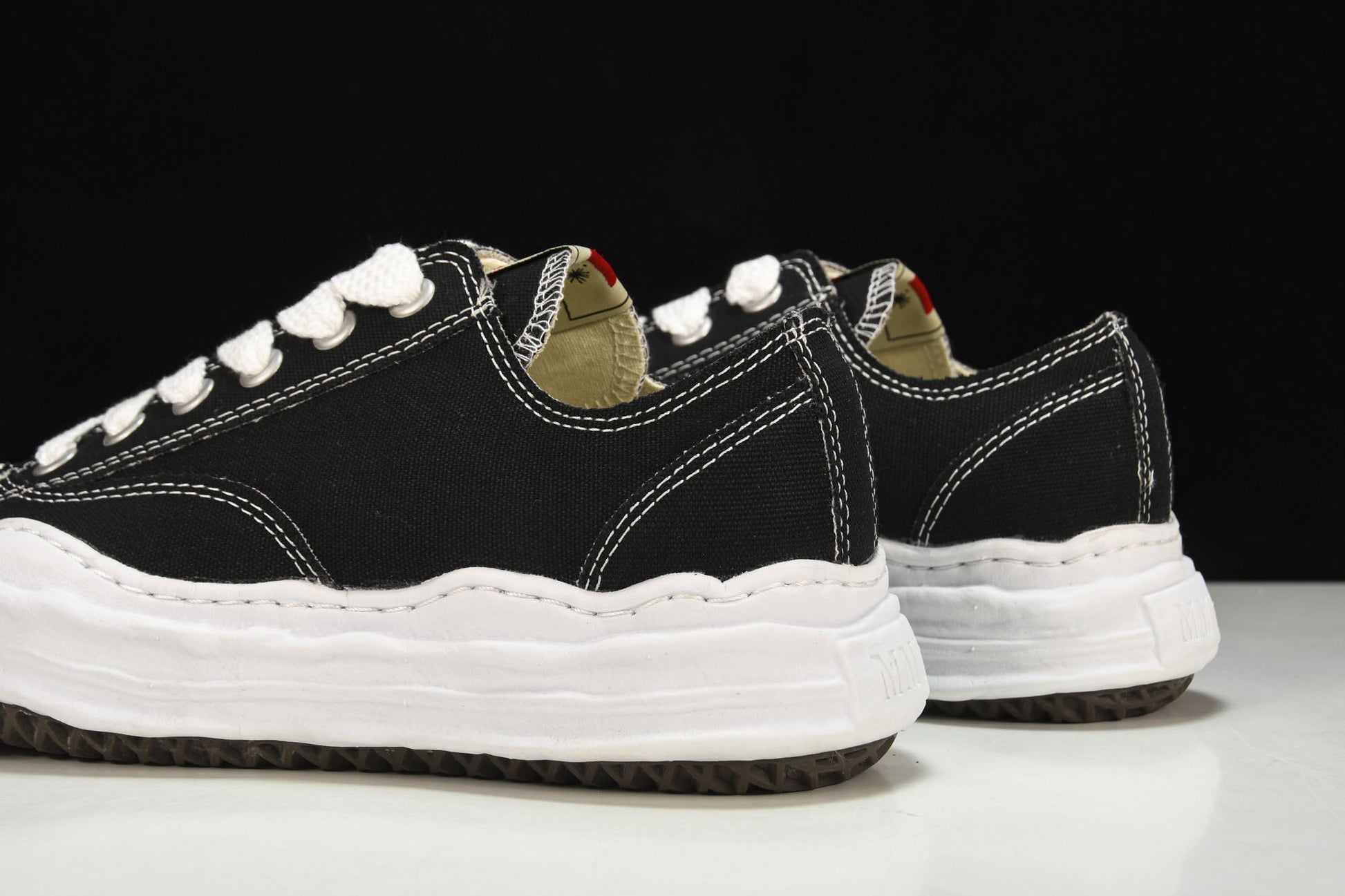 Maison Mihara Yasuhiro Peterson OG Sole Black White Canvas Sneakers