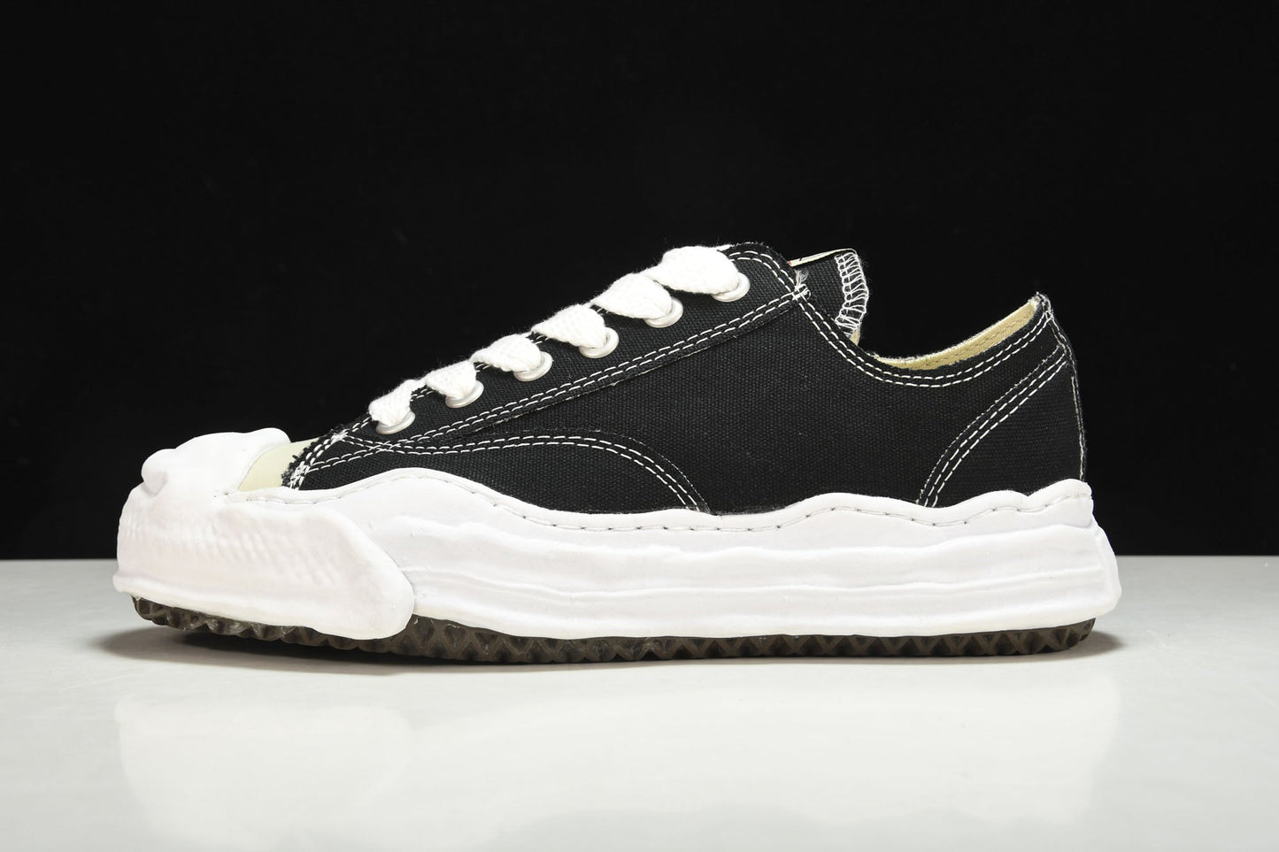 Maison Mihara Yasuhiro Peterson OG Sole Black White Canvas Sneakers