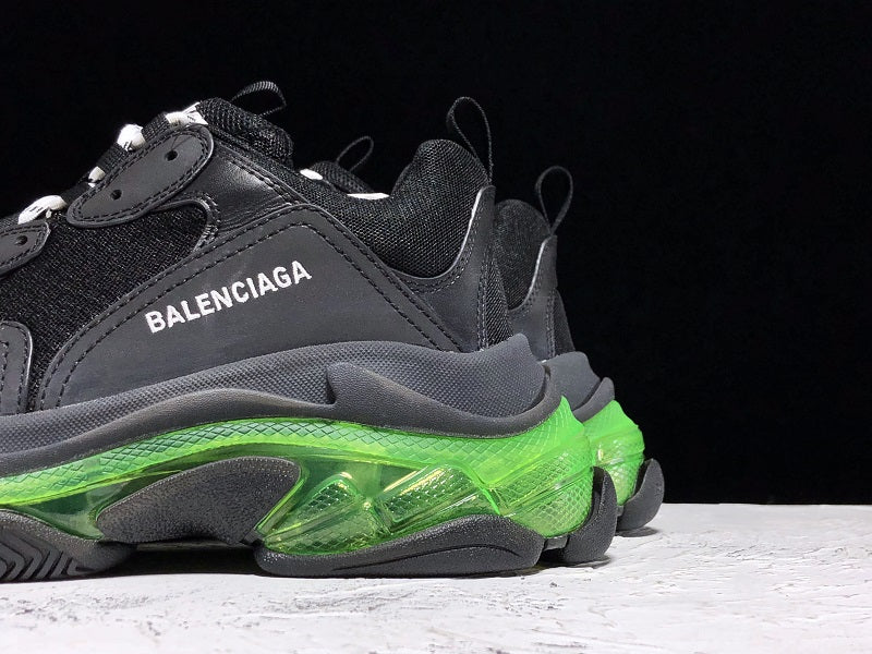 Balenciaga Triple S Black Green Sneakers: Chunky Sole, Iconic Style, Premium Comfort