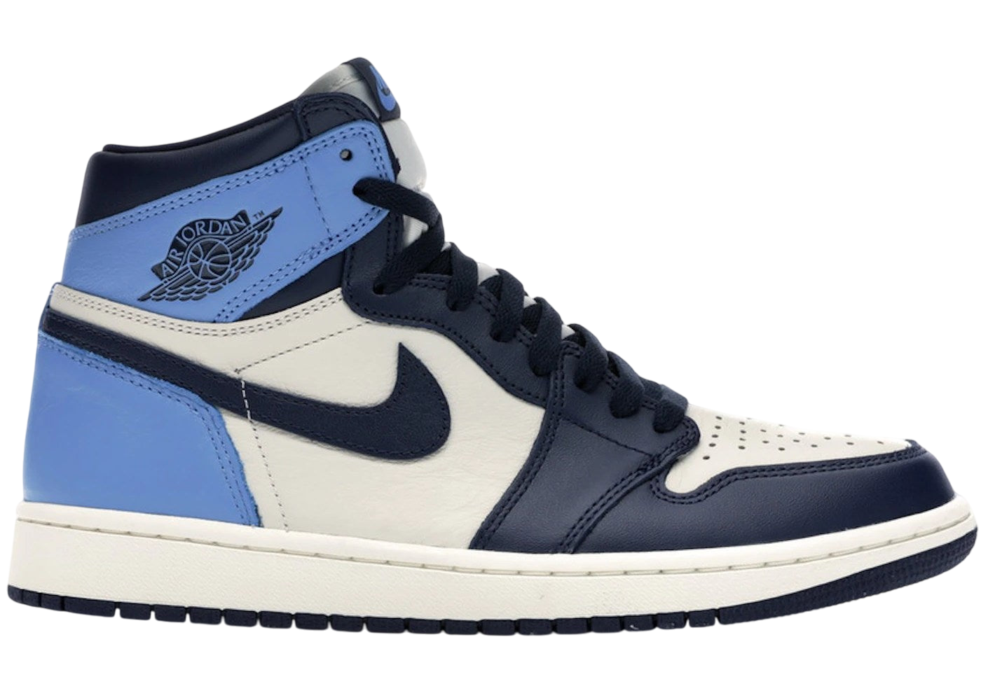 Air Jordan 1 Retro High Obsidian UNC: Premium Leather Basketball Sneakers