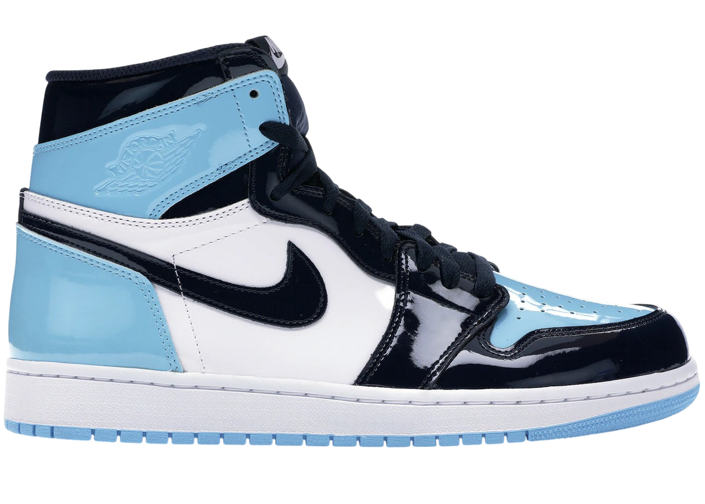 Air Jordan 1 Retro High UNC Patent: Iconic Blue White Premium Sneakers