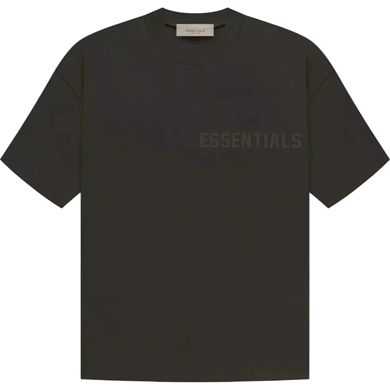 Fear of God Essentials Off Black FW22 Oversized Cotton Streetwear Tee Shirt