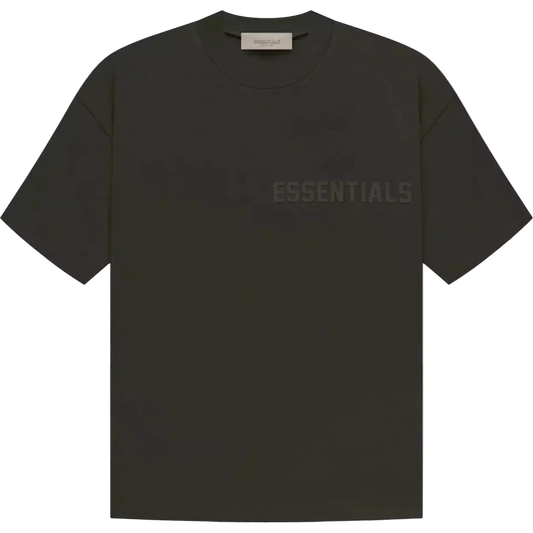 Fear of God Essentials Off Black FW22 Oversized Cotton Streetwear Tee Shirt