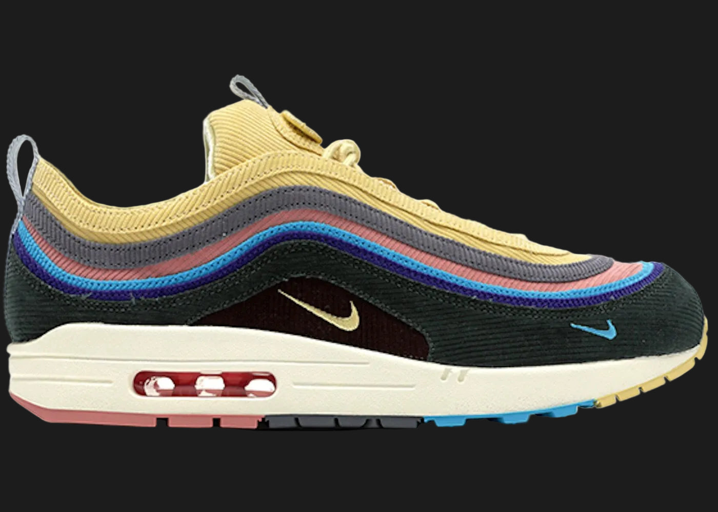 Nike Air Max 1/97 Sean Wotherspoon Multi-Color Corduroy Lifestyle Sneakers