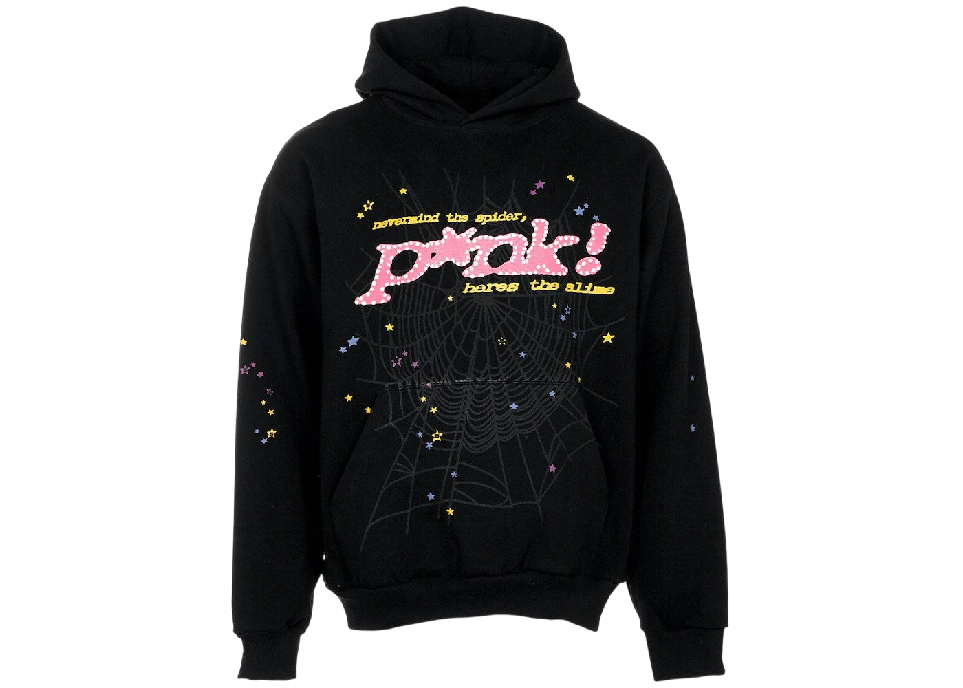 Sp5der Black Streetwear Hoodie for Men and Women, Casual Pullover Style