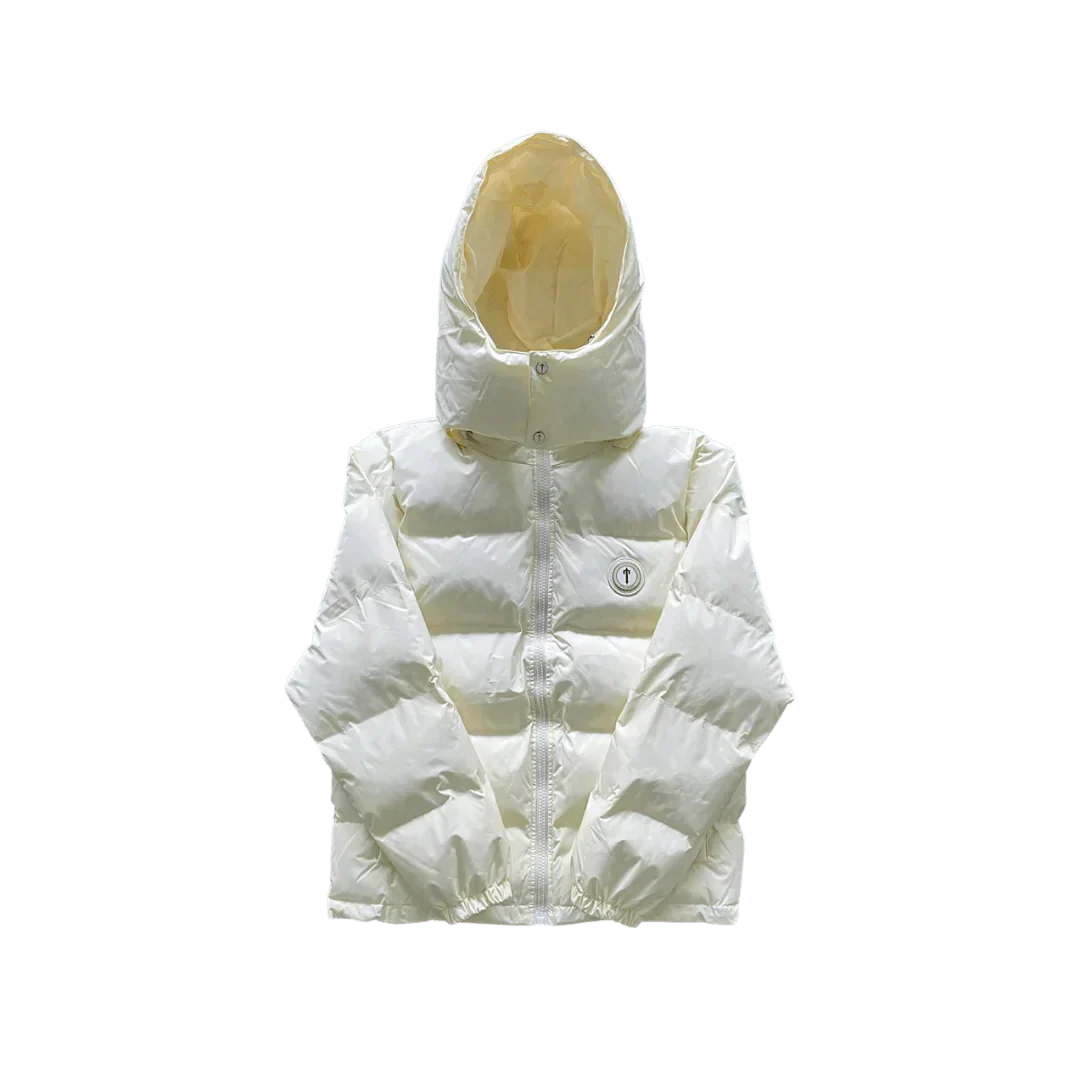 Cream Irongate Hooded Puffer Jacket - VDRXPLG🔌