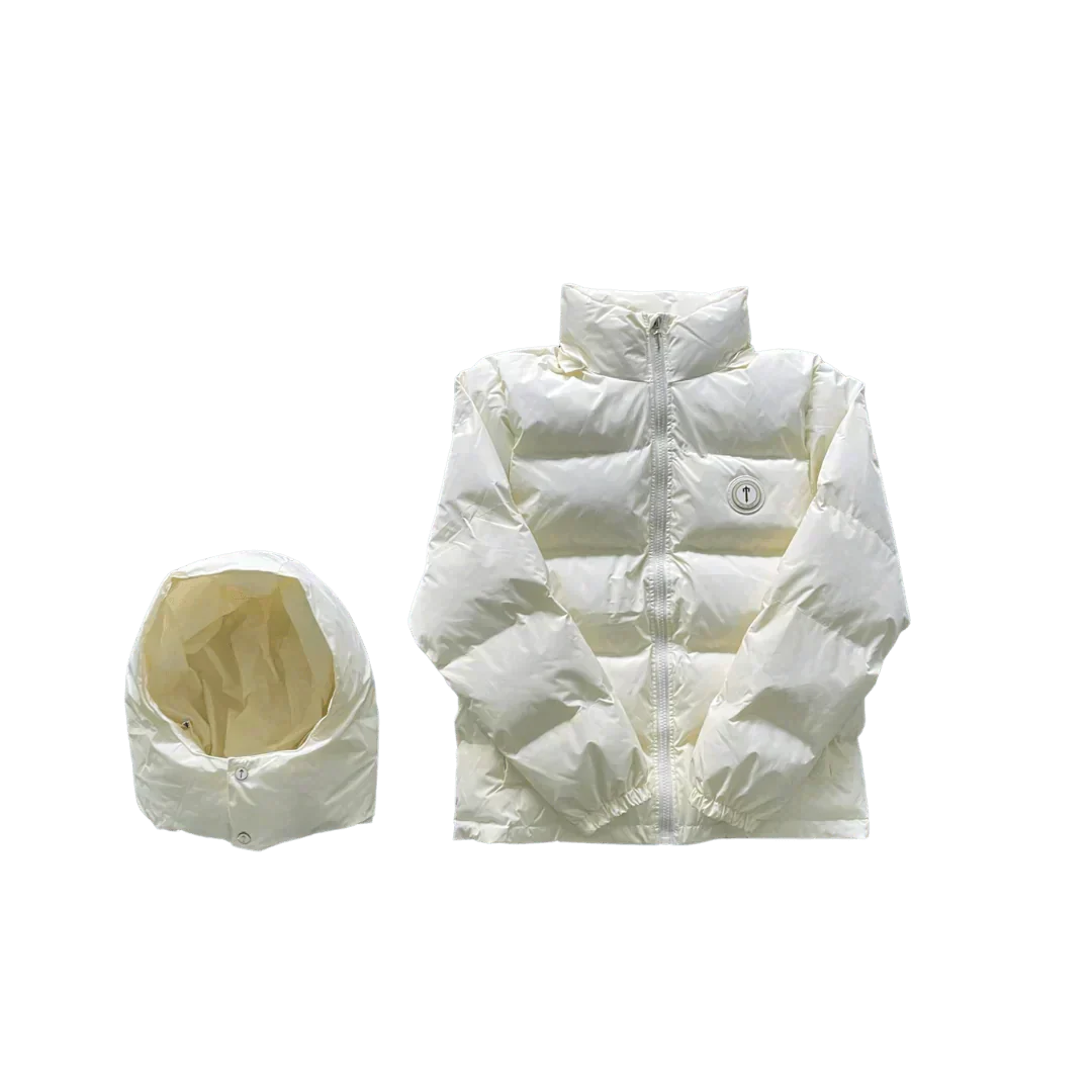 Cream Irongate Hooded Puffer Jacket - VDRXPLG🔌
