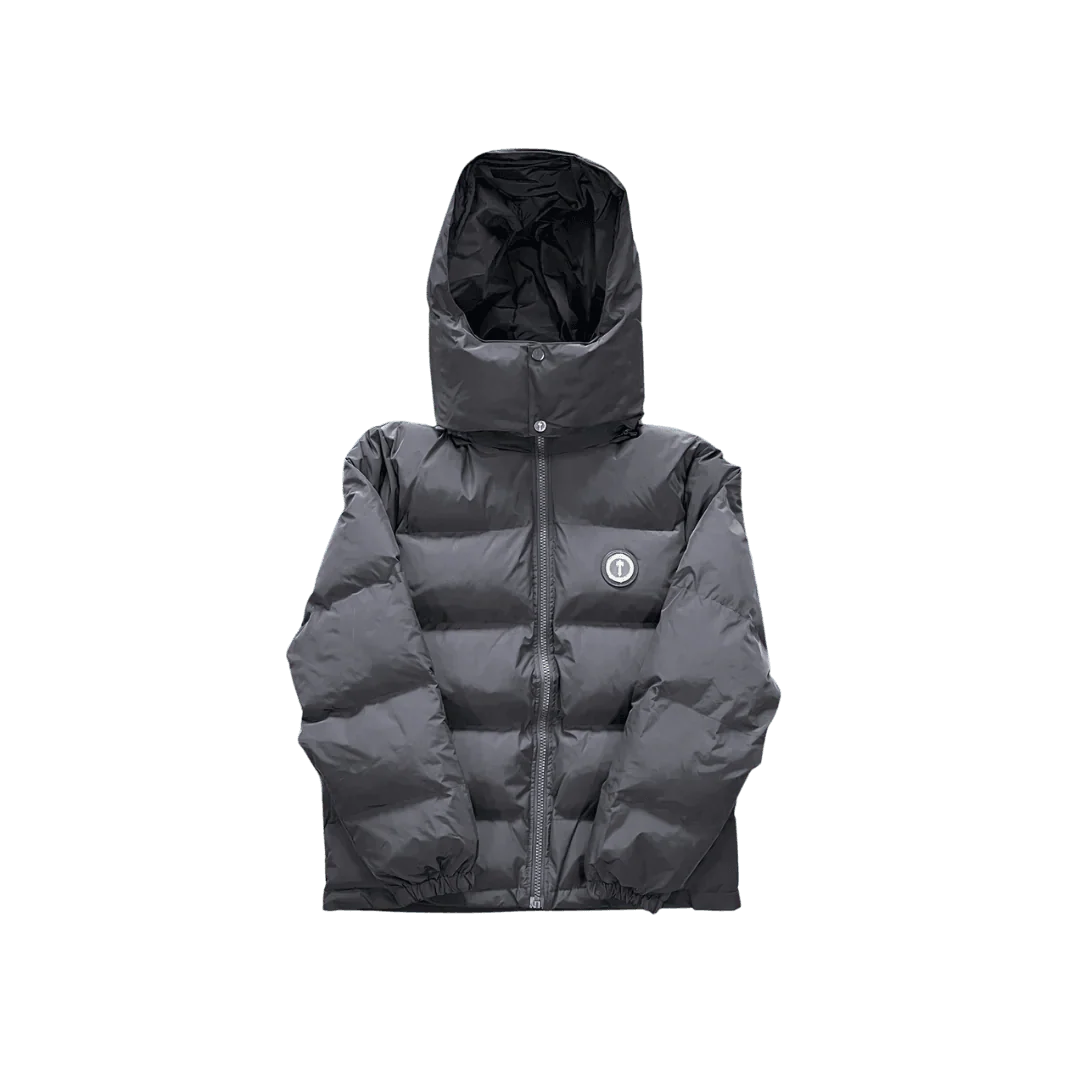 Stone Grey Irongate Hooded Puffer Jacket - VDRXPLG🔌