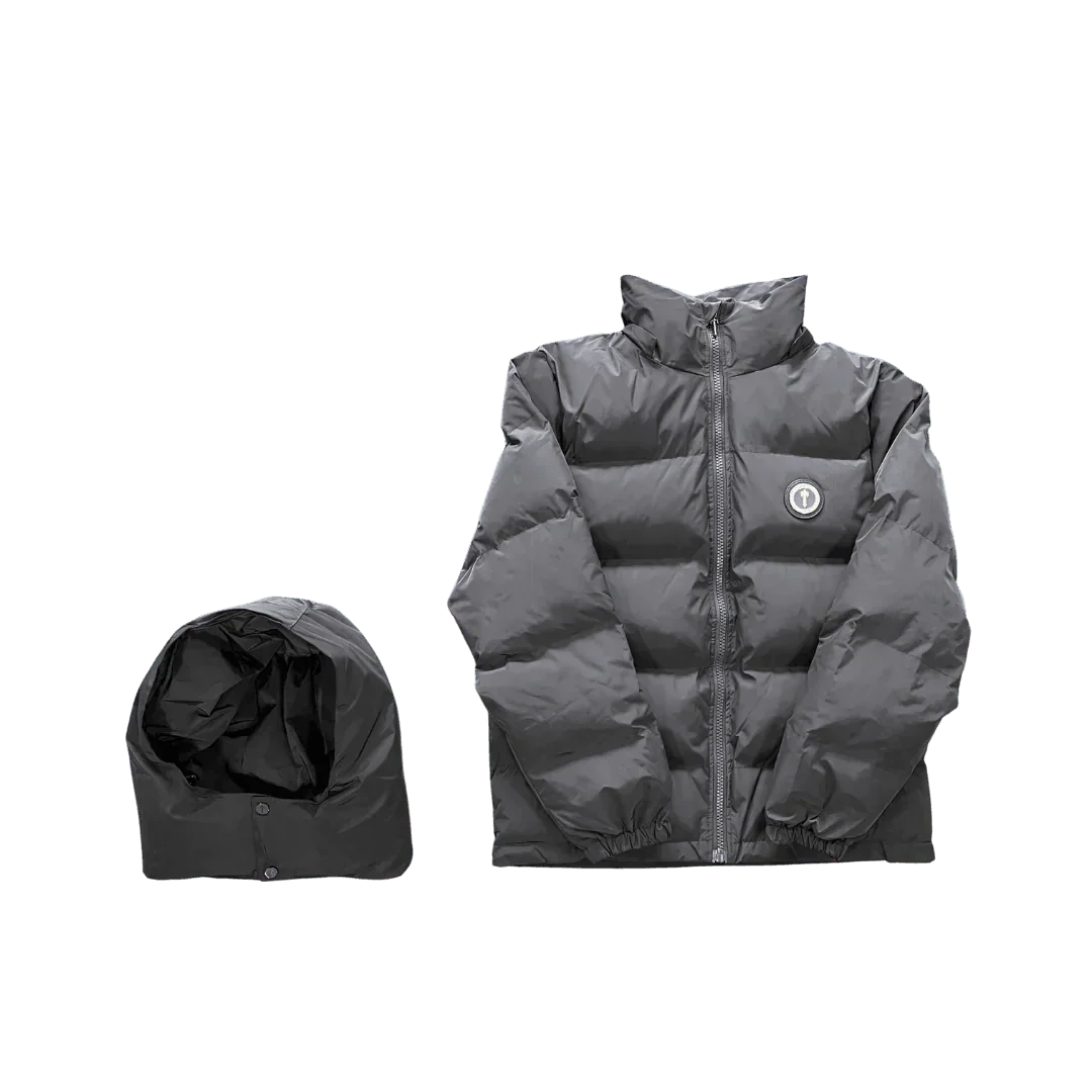 Stone Grey Irongate Hooded Puffer Jacket - VDRXPLG🔌