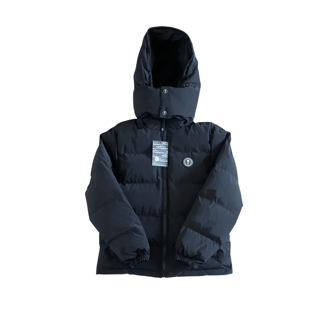 Black Irongate Hooded Puffer Jacket - VDRXPLG🔌