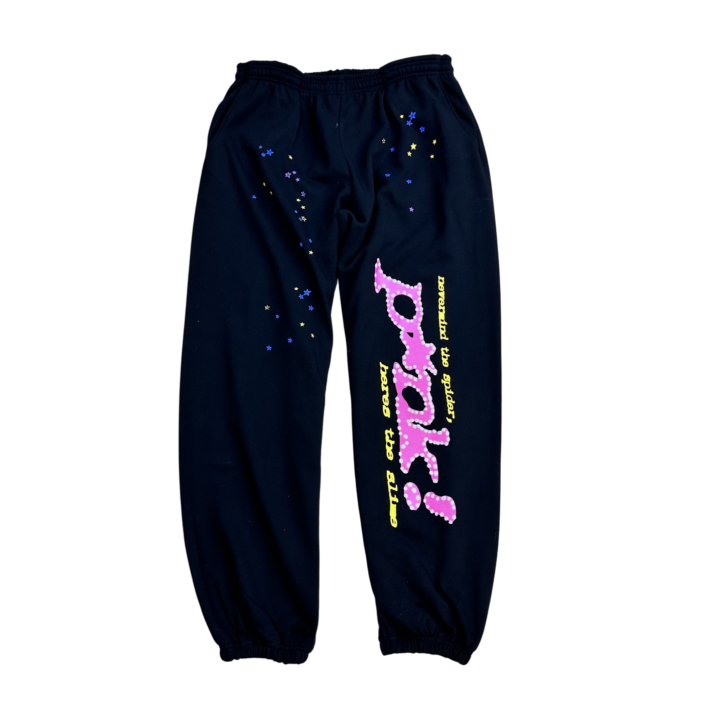 Sp5der Black Sweatpants: Premium Comfort Streetwear Joggers for Men and Women