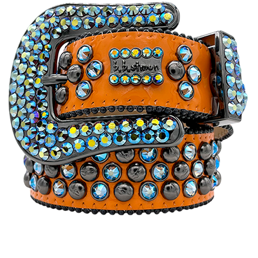 Sparkling Orange Crystal Belt by B.B. Simon - Dazzling Fashion Accessory