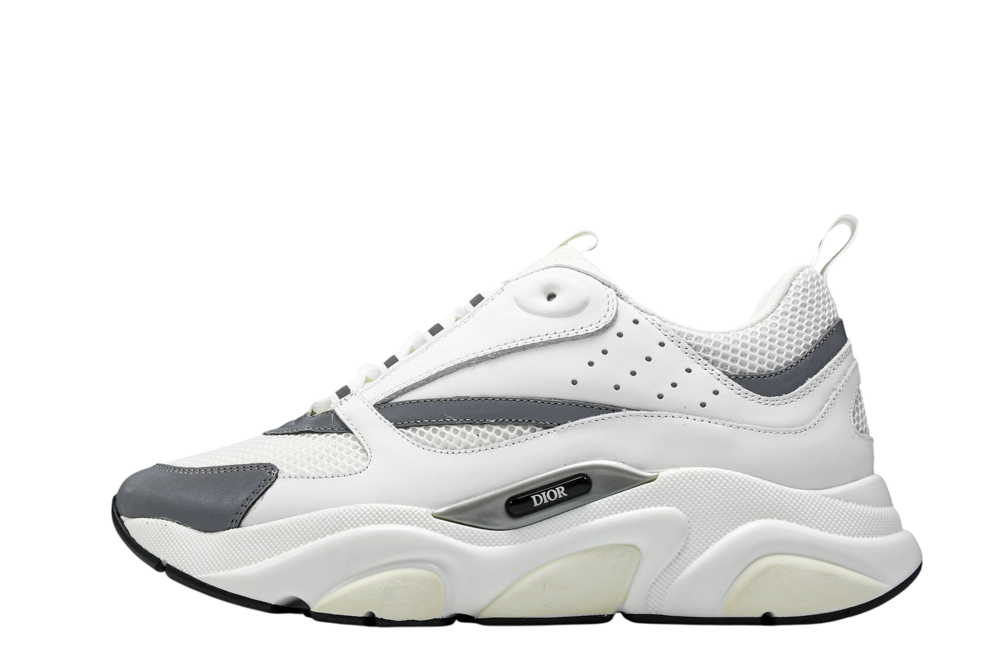 Dior B22 White Silver Luxury Sneaker - Premium Streetwear Athletic Design