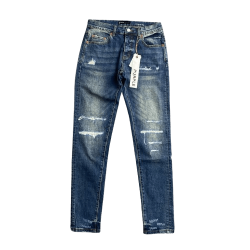 Purple Brand Men's Slim Fit Denim Jeans - Premium Stretch Blue