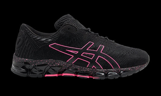 Running Sneakers - Black with Pink Accents